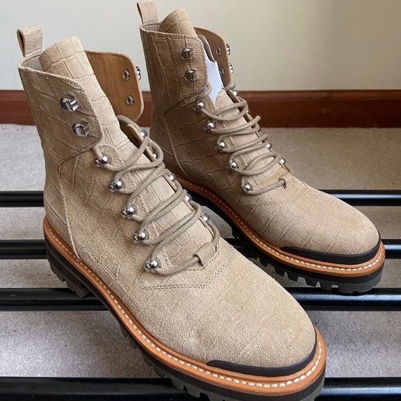 MARC FISHER Women Izzie 2 Leather Combat Hiking Boots - NEW NWOB - Picture 7 of 8